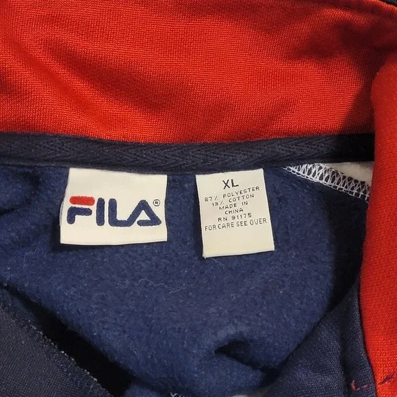 Vintage Tommy Hilfiger Athletics Navy Blue / Red Windbreaker Track Pants Men's M - Picture 2 of 11